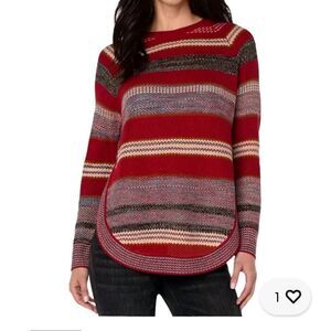 Liverpool Los Angeles Women's Striped Ragland Sweater Size Small